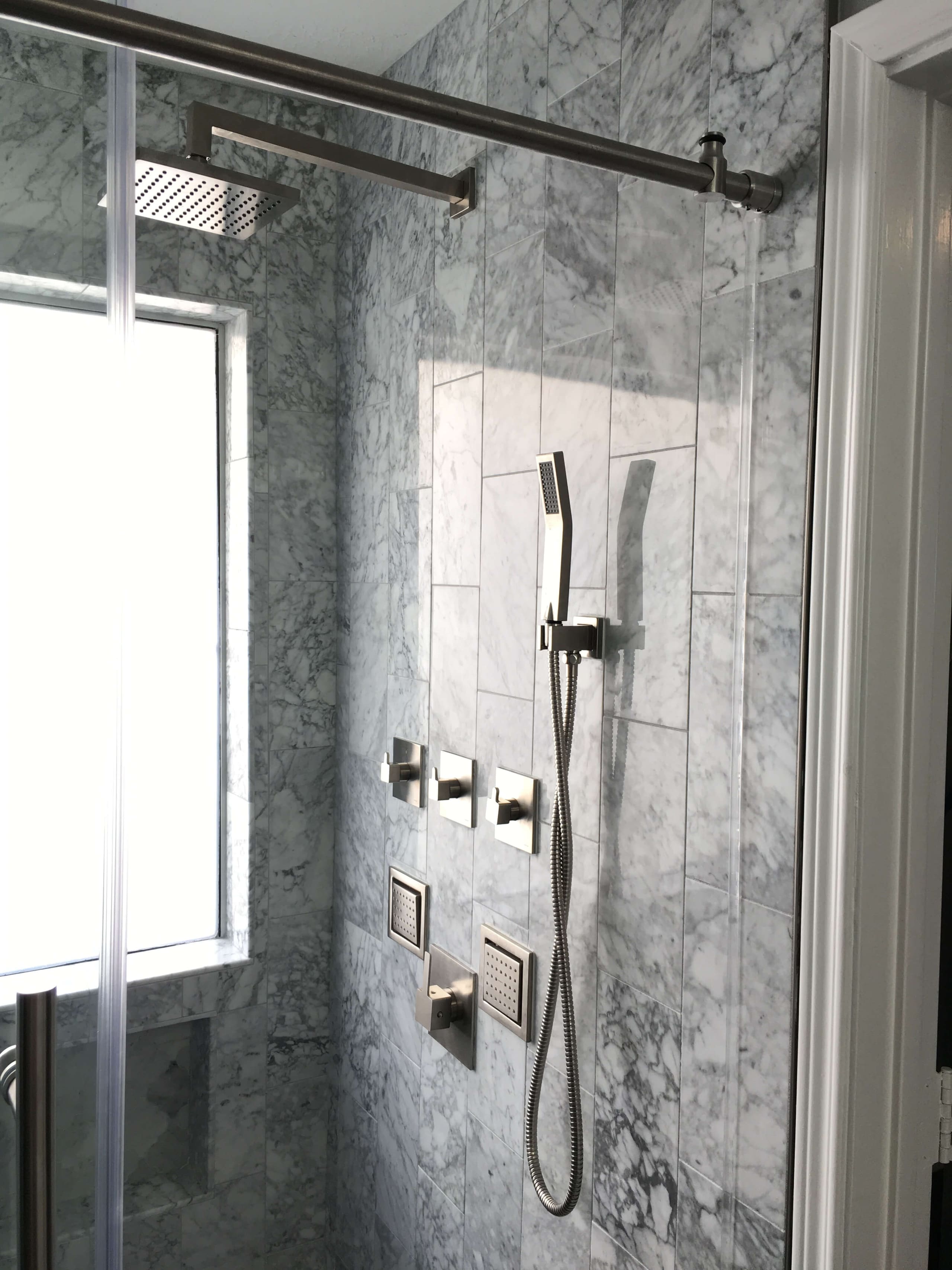 Bathroom remodel: shower handheld body jets