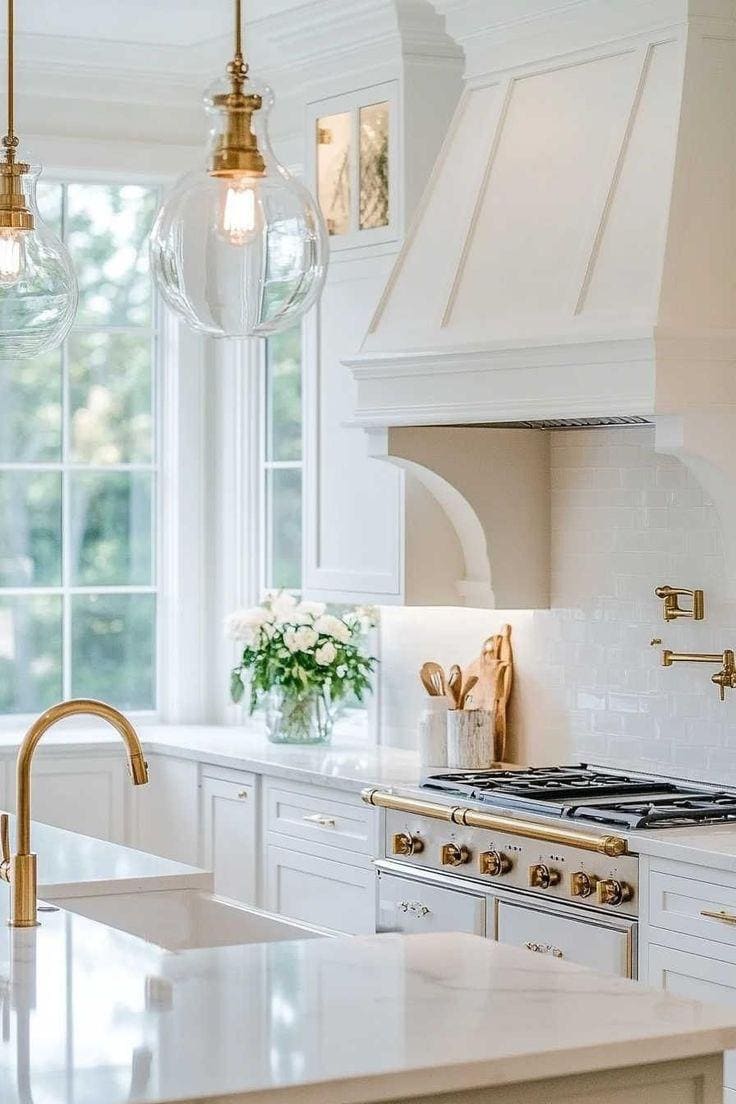 Kitchen remodel: hood gooseneck faucet