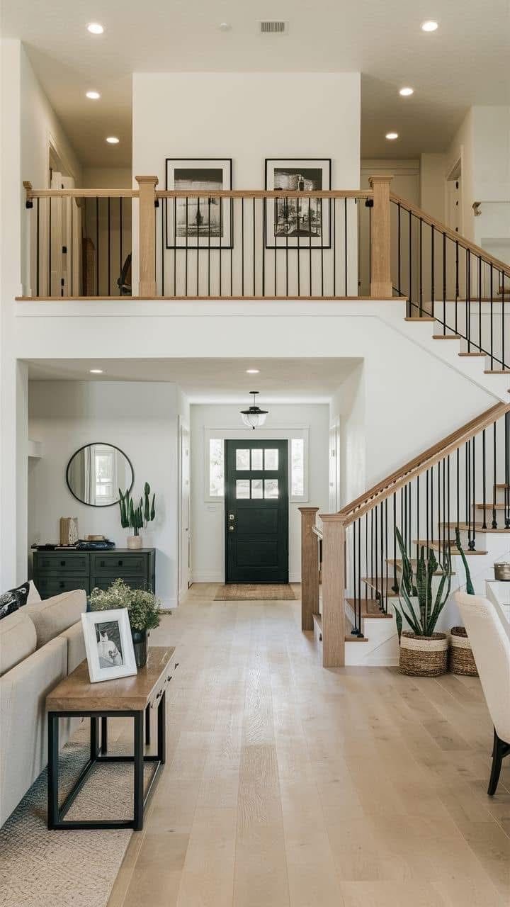 Flooring: entry stair light floors