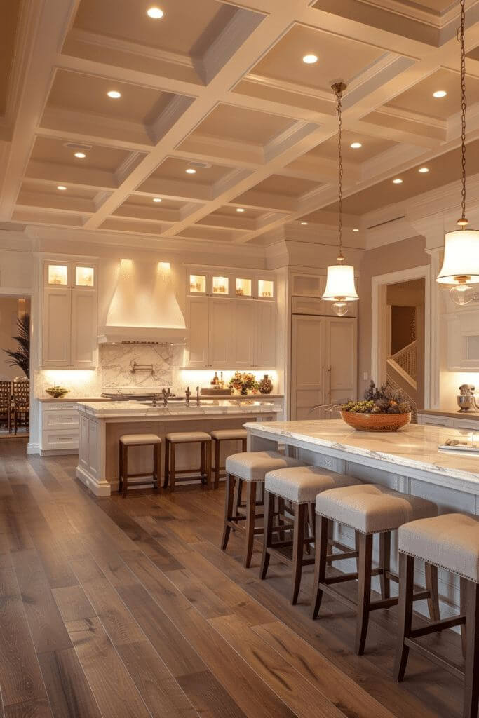 Kitchen remodel: coffered shaker kitchen