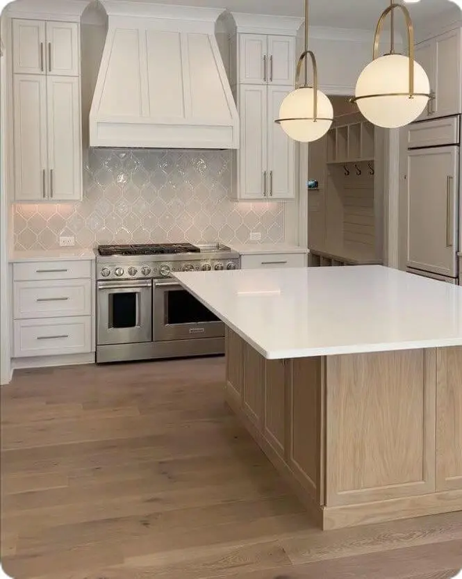 Kitchen remodel: globe pendant island