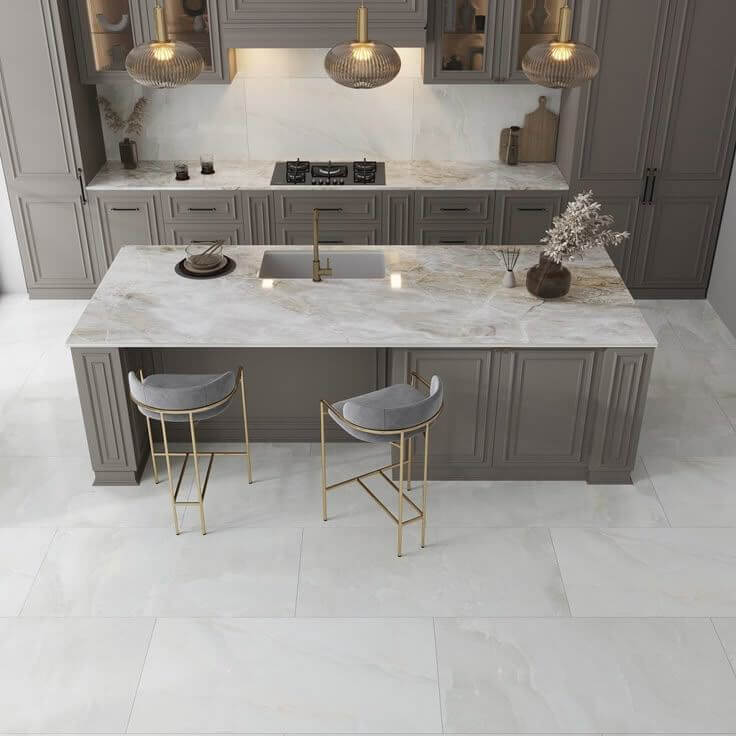 Kitchen remodel: slat detail island